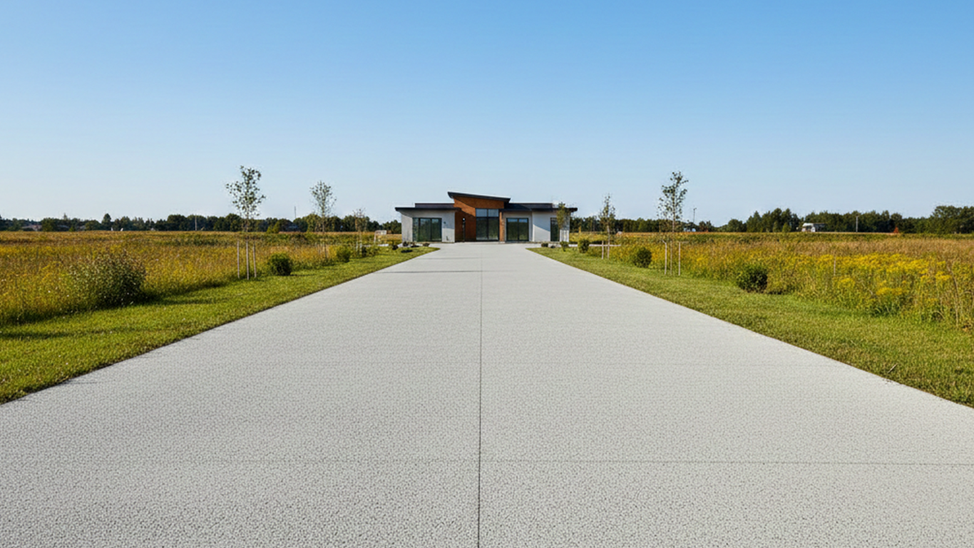 Gravel driveway installation