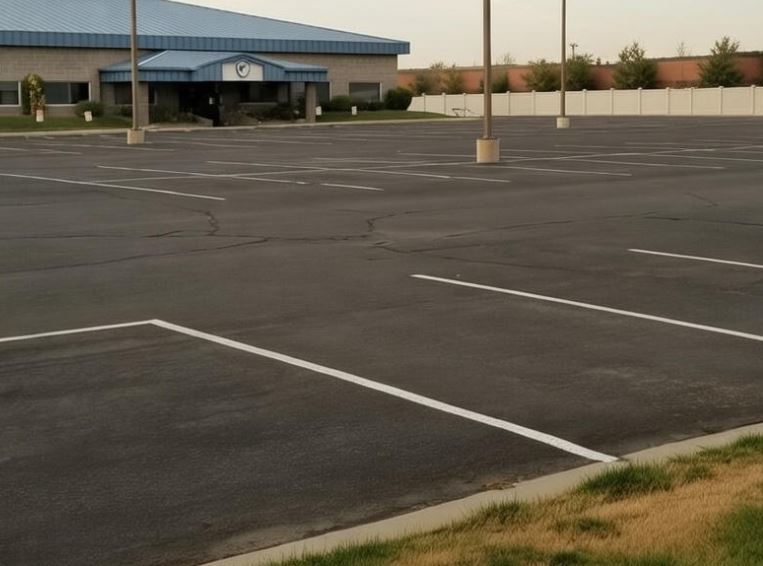 Commercial parking lot paving